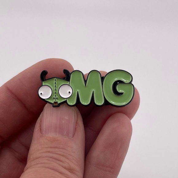 Gir OMG Invader Zim Enamel Pin Approximately 1” - Picture 3 of 3